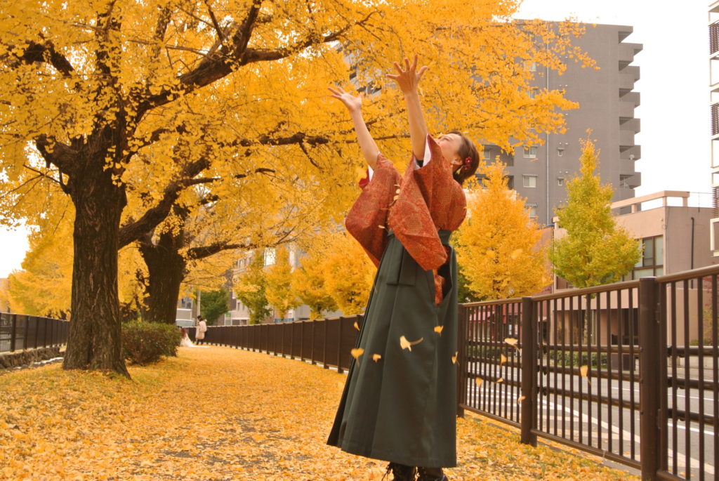 正絹アンティーク着物と袴レンタル - 京都UME SAKURA