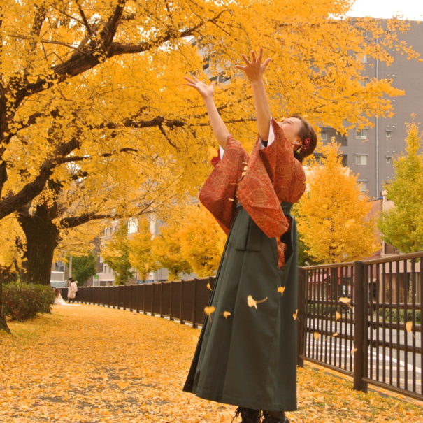 正絹アンティーク着物と袴レンタル - 京都UME SAKURA