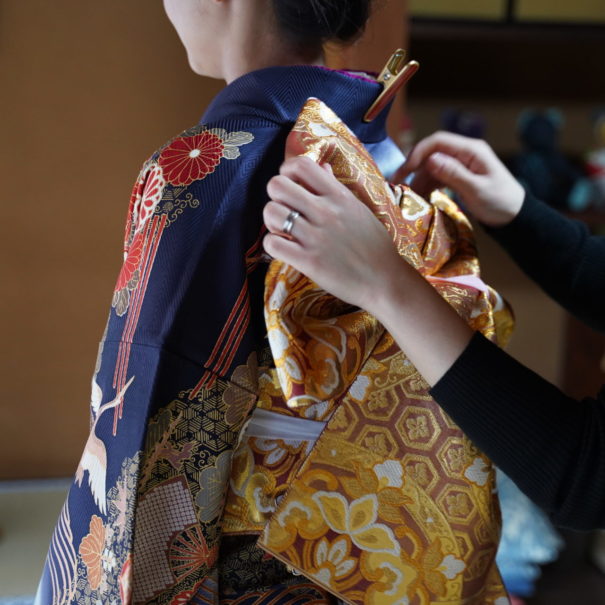 京都で古典柄の振袖レンタル前撮り