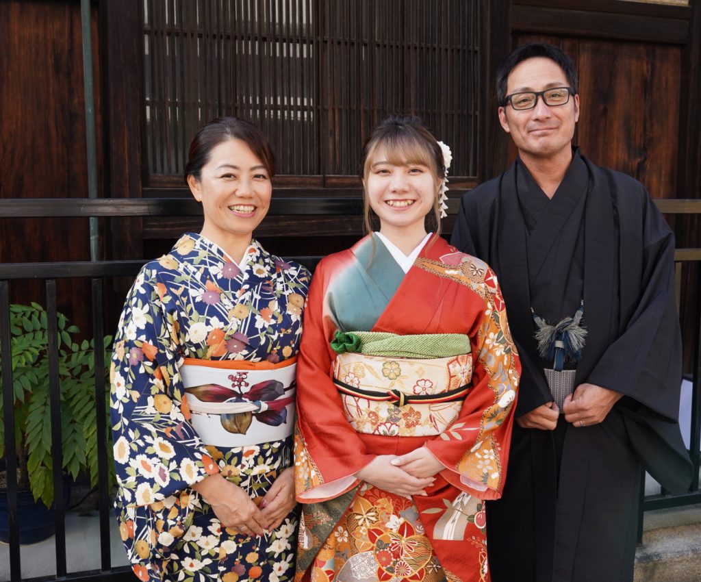 家族で着物で振袖前撮り